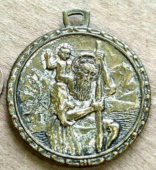 Vintage Saint Christopher and Jesus Medal Pendant Reit im Winkl Germany