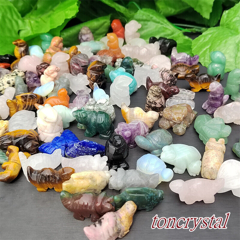 100pcs Wholesale Mix Natural Quartz Crystal Animal Carved Crystal Skull Healing 
