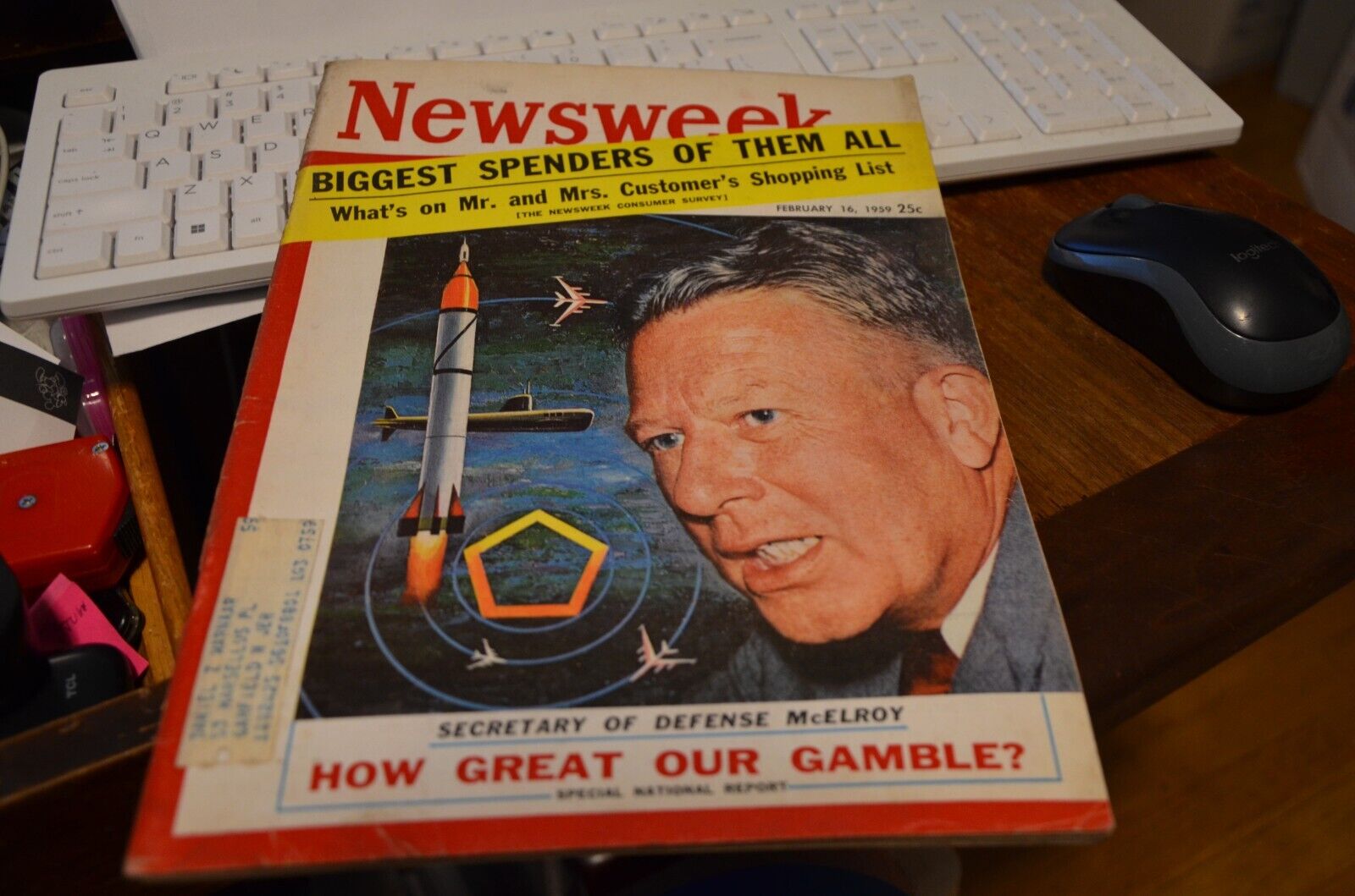 VTG Newsweek Magazine February 16 1959 Neil H. McElroy How Great Our Gamble?