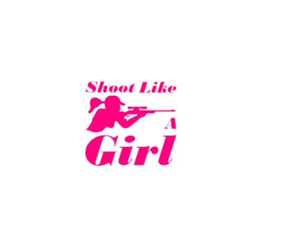 Shoot Like A Girl Rifle Vinyl Decal