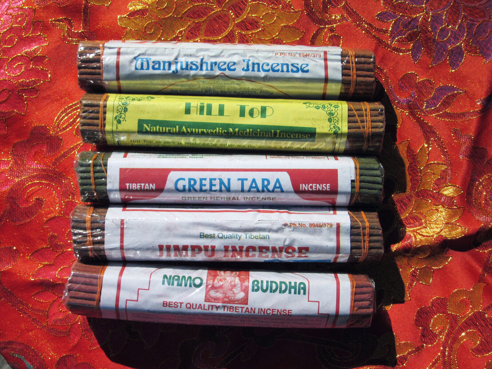 5 FAT ROLLS -VARIETY & great price HAND CRAFTED TIBETAN BUDDHIST INCENSE NEPAL
