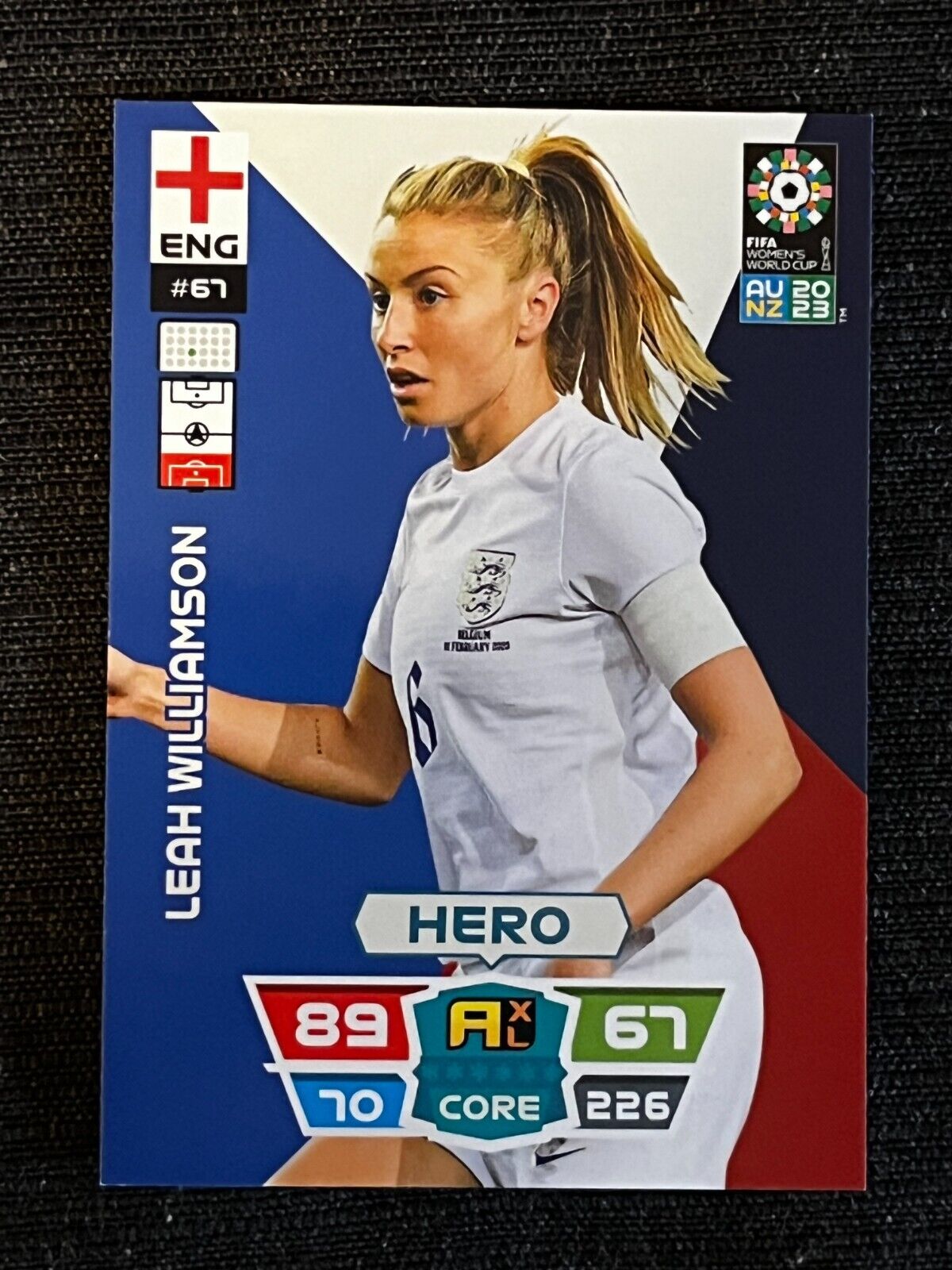 ADRENALYN CARD PANINI FIFA WOMEN WORLD CUP 2023 LEAH WILLIAMSON ENGLAND # 67