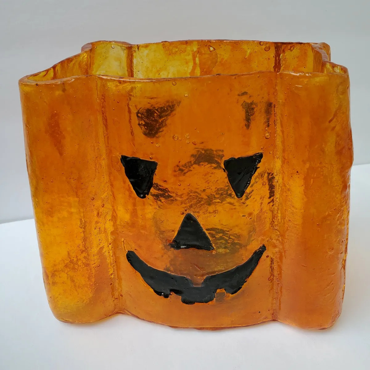Vintage Fiberglass Luminary Jack-O-Lantern Pumpkin 6\