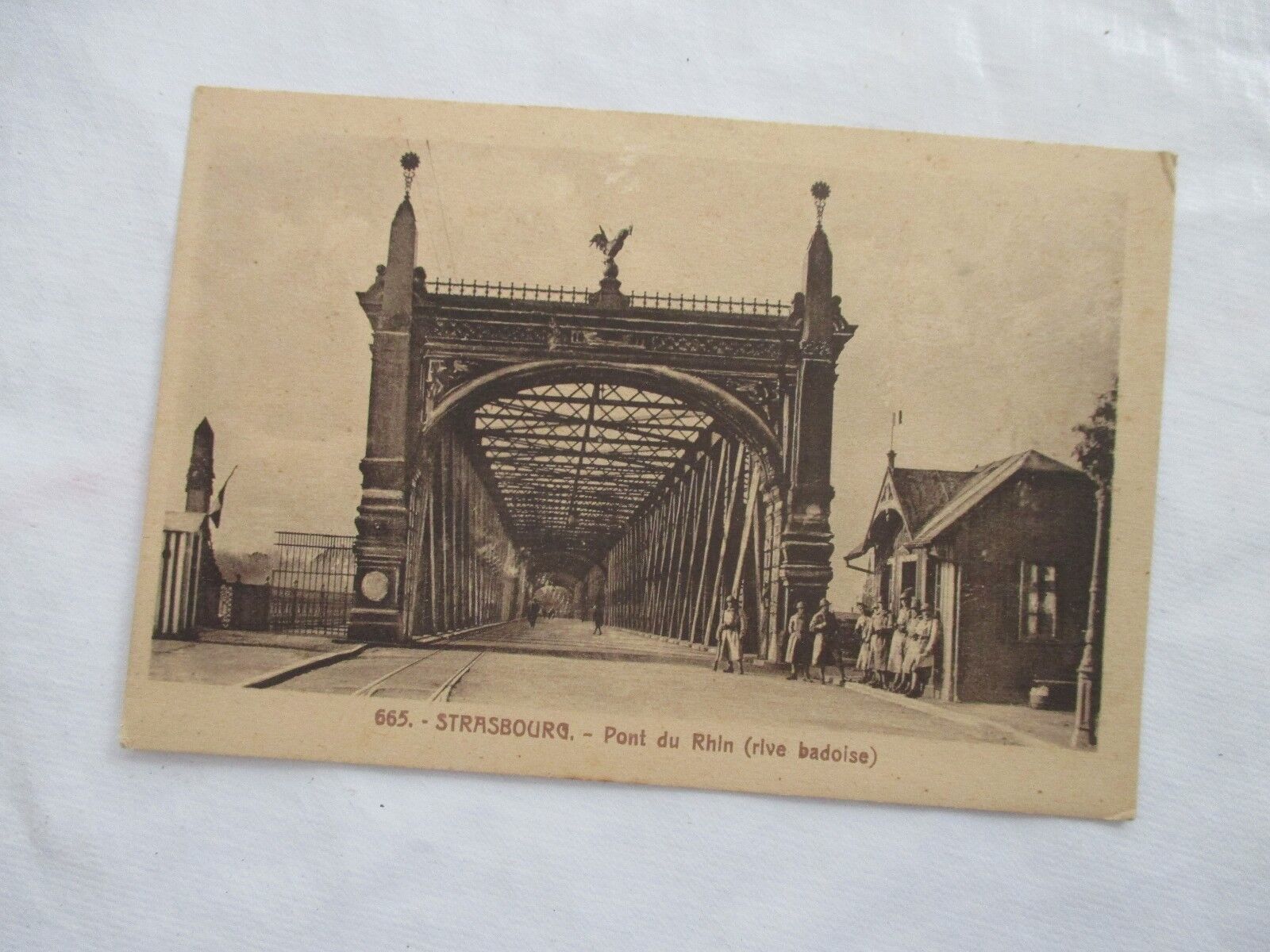cpa cpsm postcard 67 Strasbourg Bridge of the Rhine Bados Bank