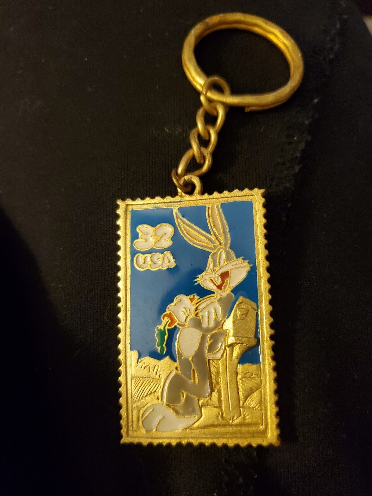 Looney Toons Bugs Bunny Stamp Key Chain 1997, 32 cents