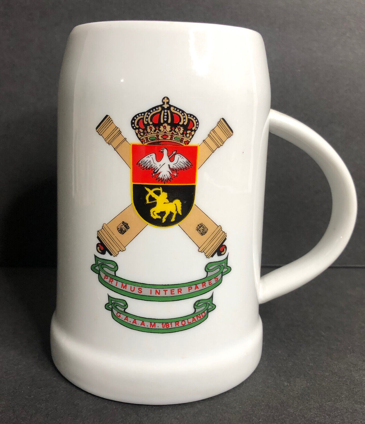 Spanish Military Beer Mug Former 1st-81 SAM Patriot Missile Artillery Battalion