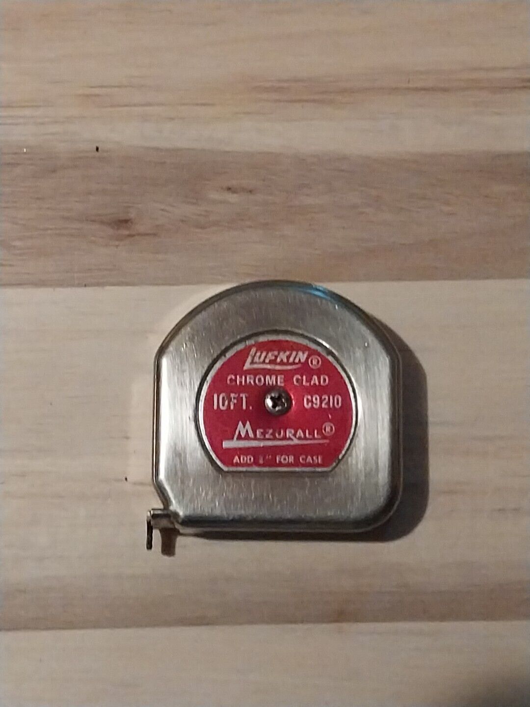 Vintage Lufkin Mezurall 10 FT Chrome Clad C9210 Pocket Tape Measure