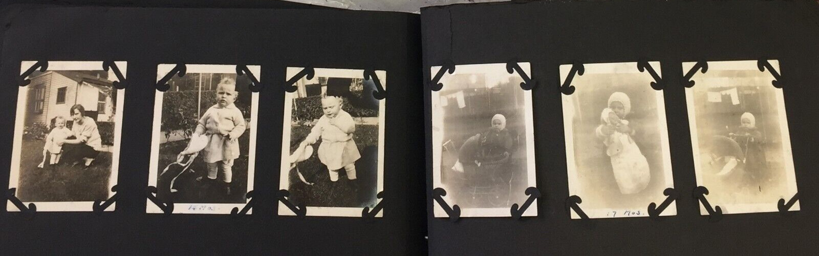 1920s Toddler with Mom and Carriage Lot of 6 Photographs