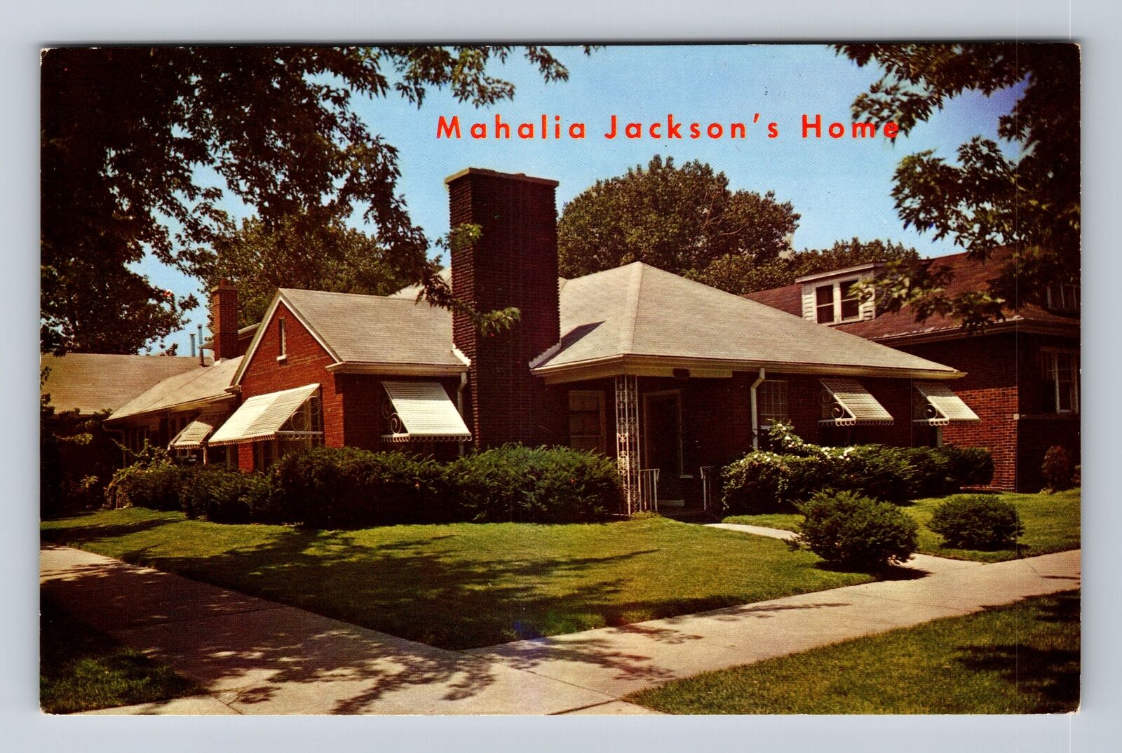 Chicago IL-Illinois, Mahalia Jackson's Home, Antique, Vintage Postcard