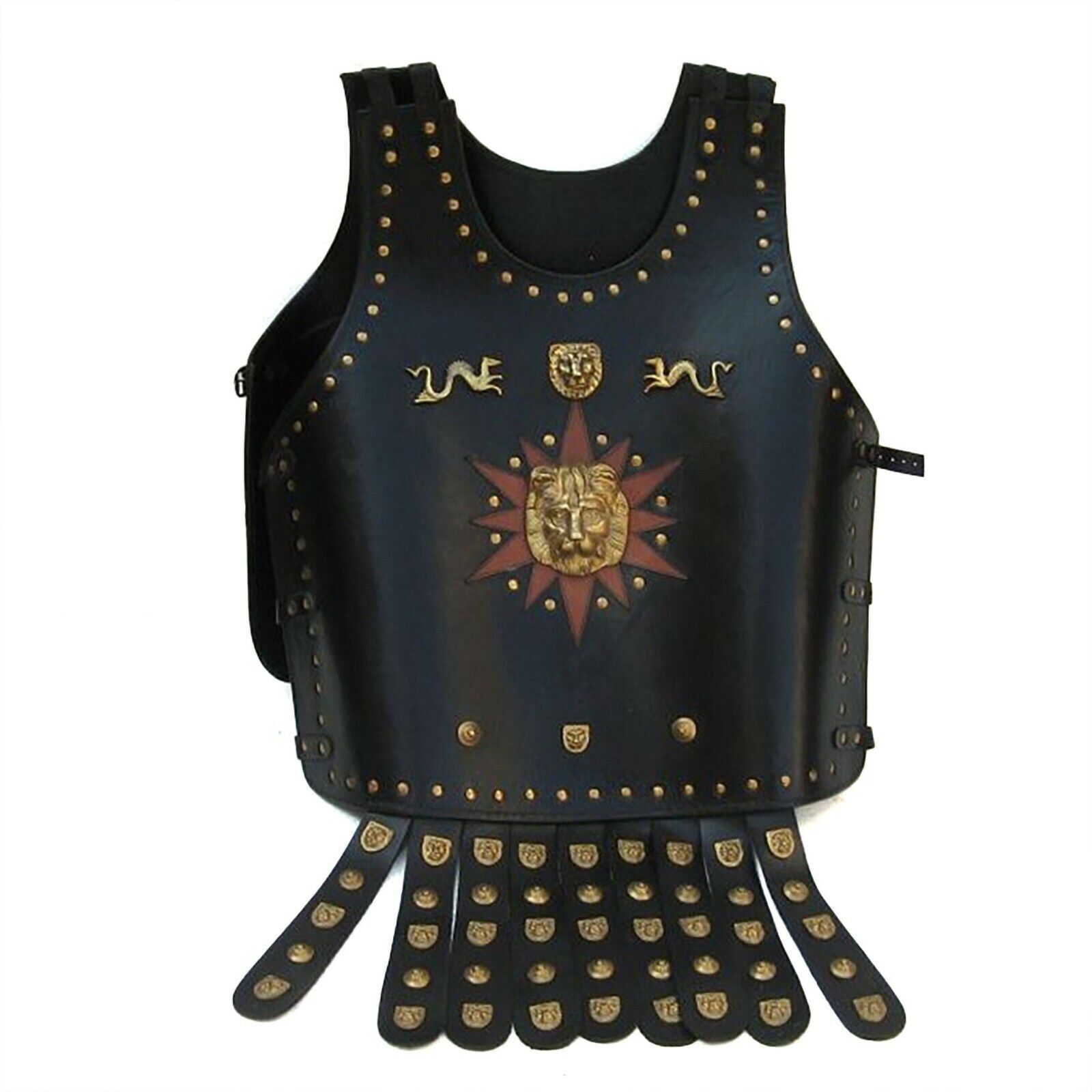 Halloween Greek Leather Armor Jacket Ancient Leather Larp Cosplay Costume Armor