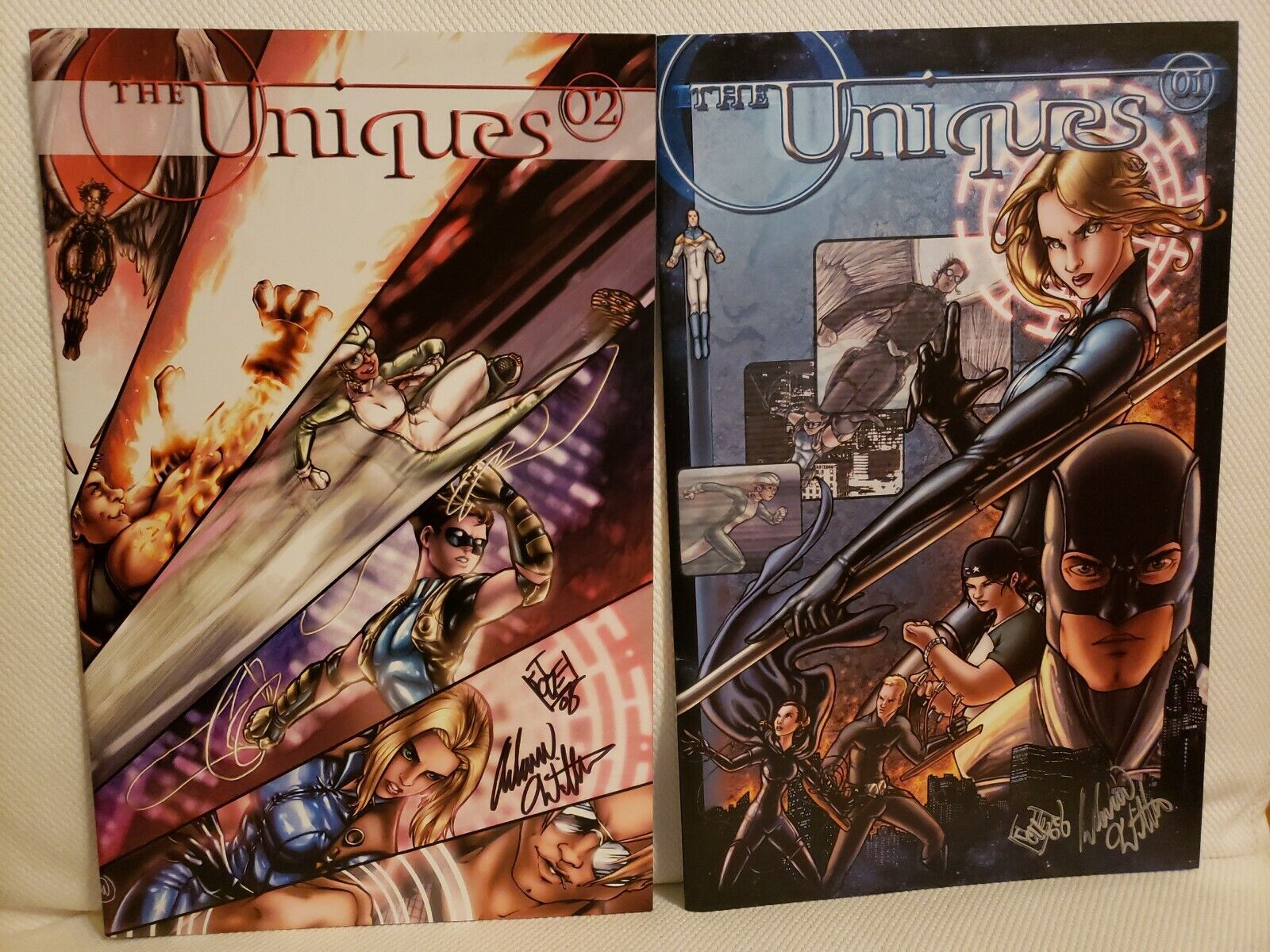 The Uniques #1 #2 Signed Comfort Love & Adam Withers COA small press independent