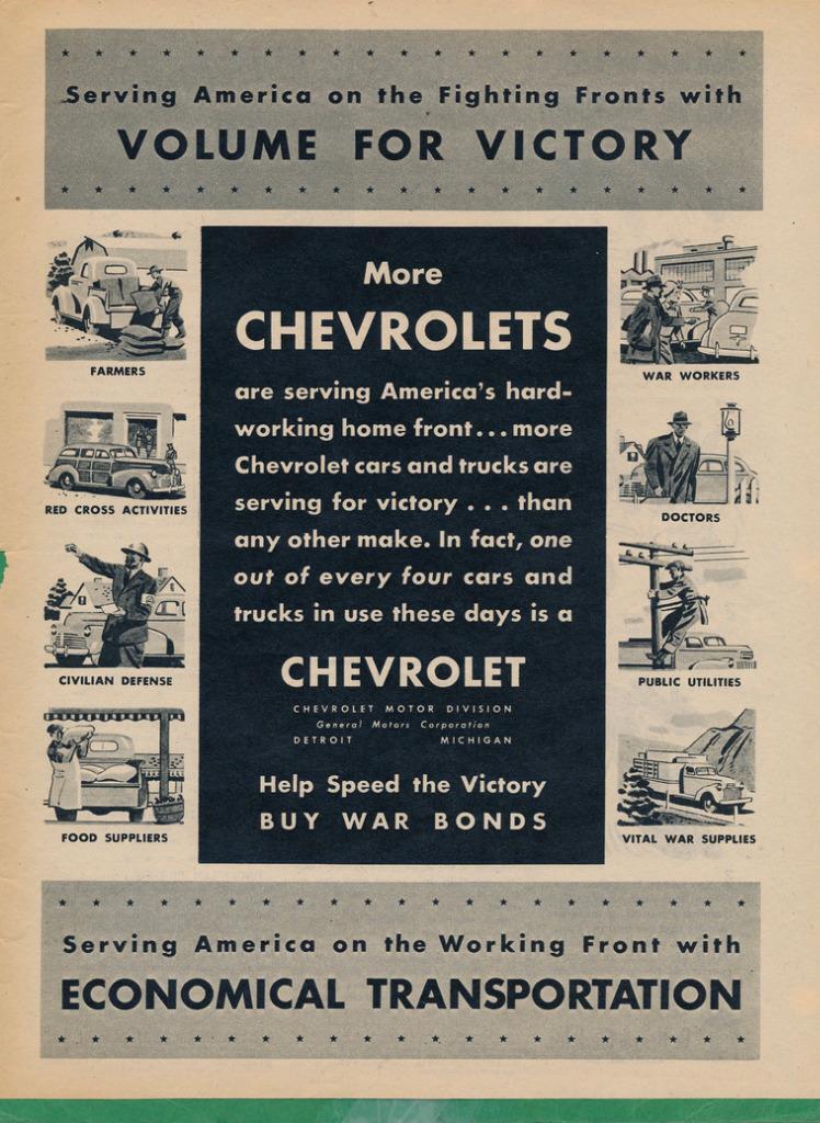 Magazine Ad - 1944 - Chevrolet - World War 2