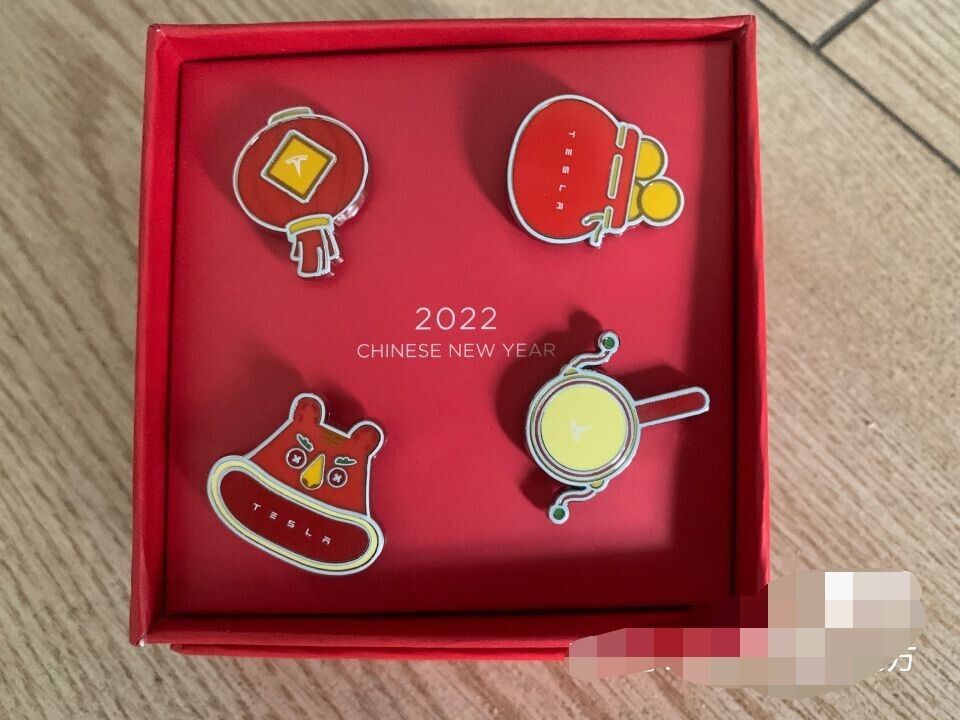 rare new China Tesla 2022 chines new year Limited edition pin box