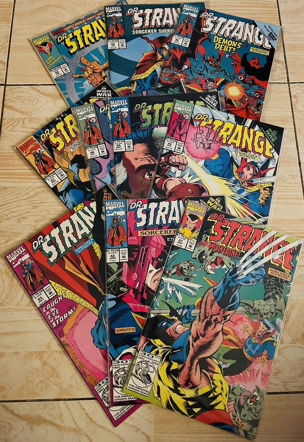 DR. STRANGE & Marvel Super Heroes -LOT OF 10 #41-50 1st App- CYTTORAK (1992) NM