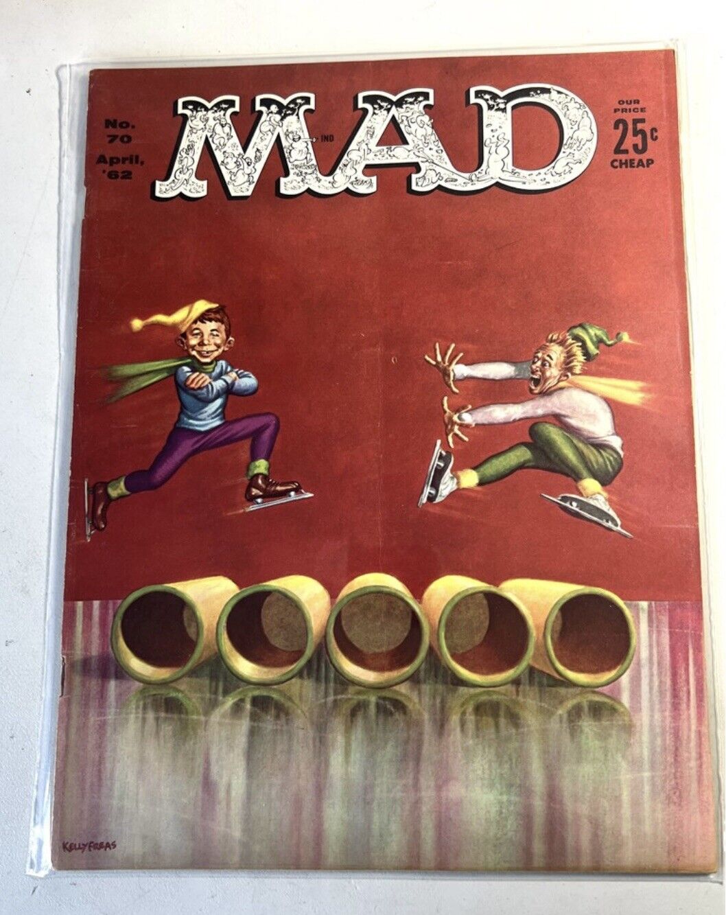 OLD MAD MAGAZINE #70 - April 1962 Ice Skating Cover