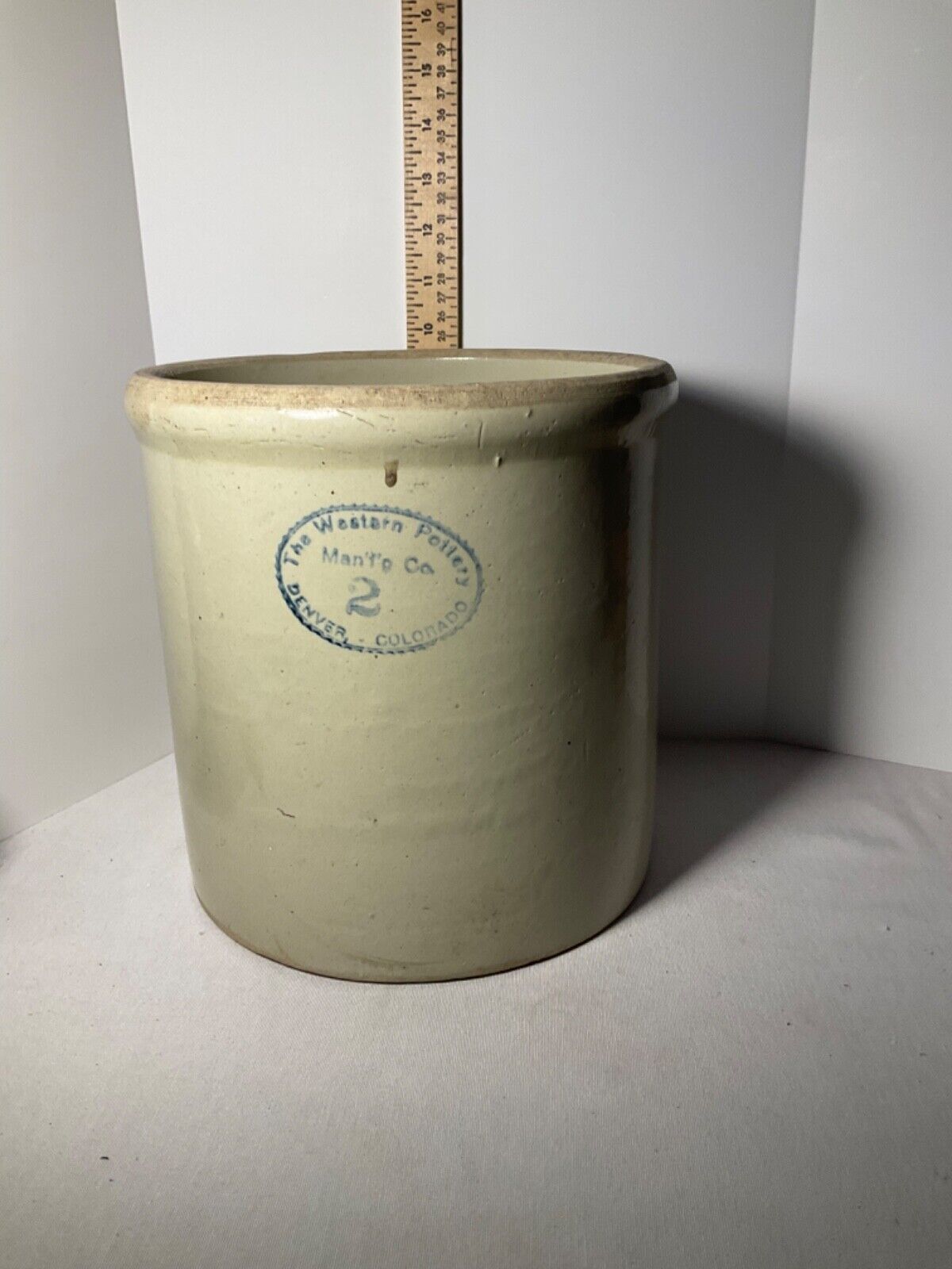 The Western pottery large container/pot Denver Colorado 9 1/2”