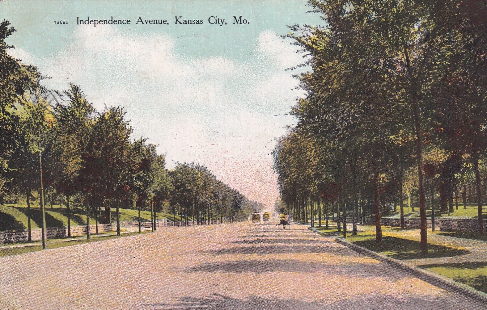 Independence Avenue Kansas City Missouri MO 1909 Postcard B11