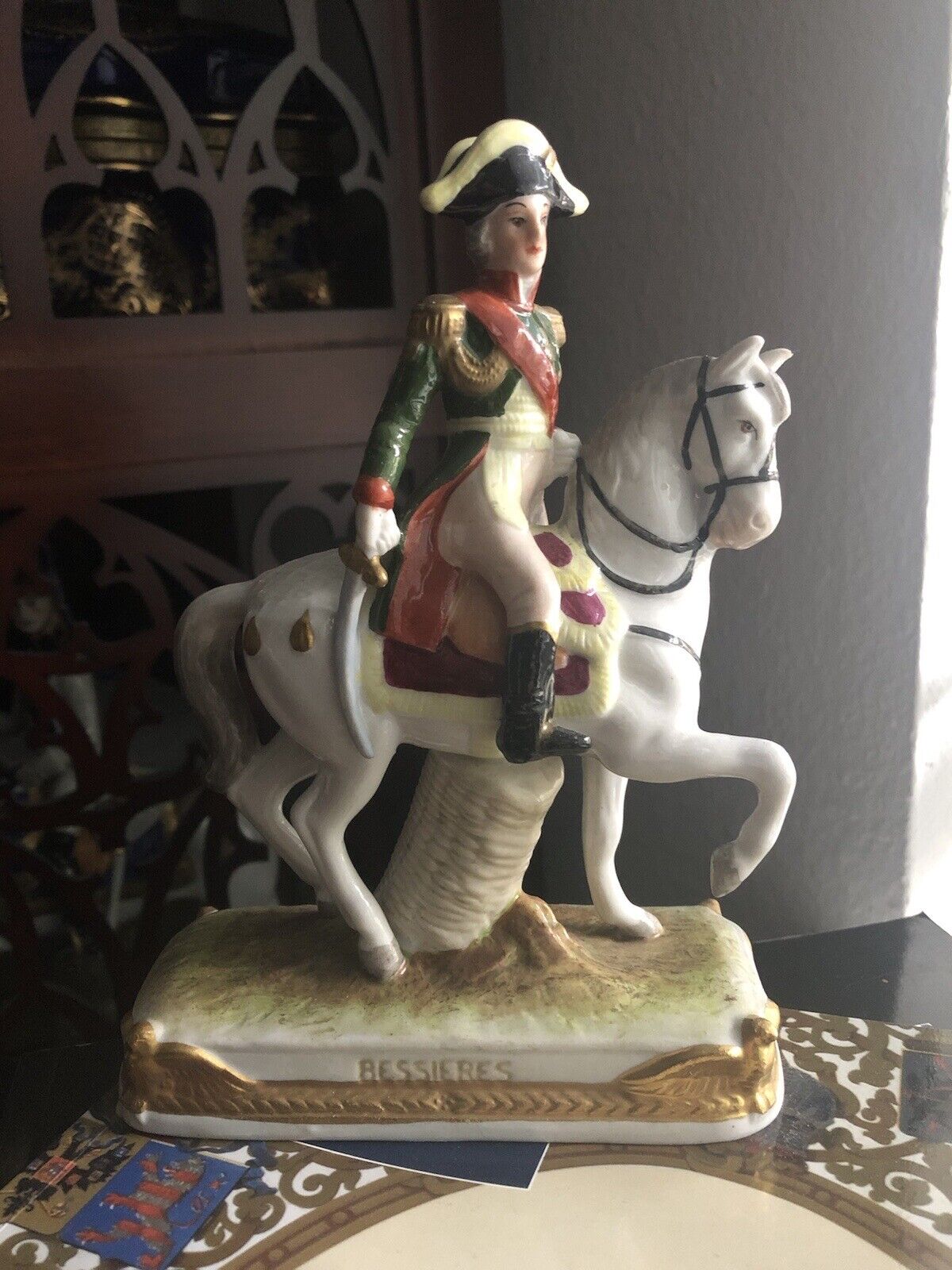 Rare Figurine Napoleon’s Marshall Bessieres On Horse - By Scheibe Alsbach