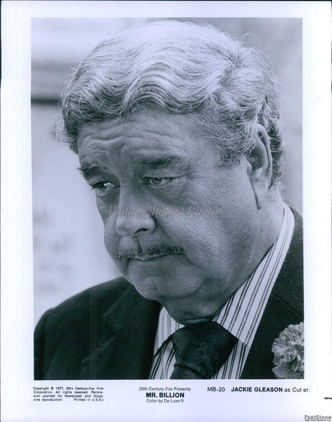 1977 Jackie Gleason The Great One As Cutler In Mr. Billion Movies Photo 8X10