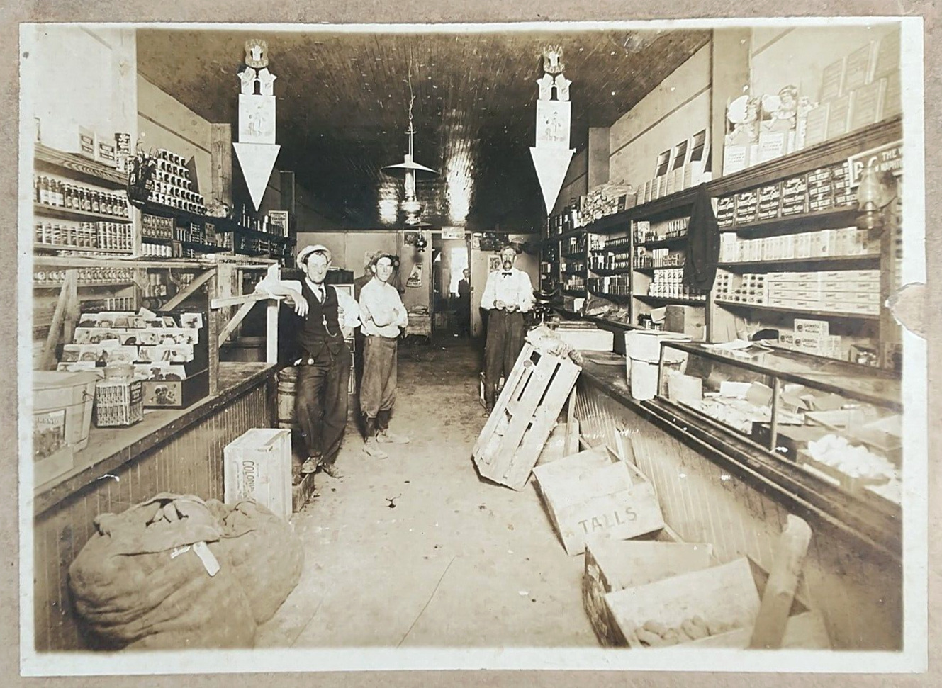 Antique Photo Interior General Store By Astoria Oregon c1912 Coca Cola Gum PP104