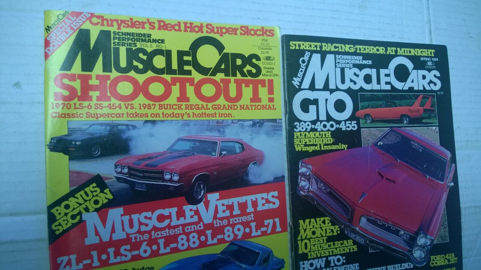 Muscle Cars Schieder Performance Series 1984 & 1986 Magazines (2)