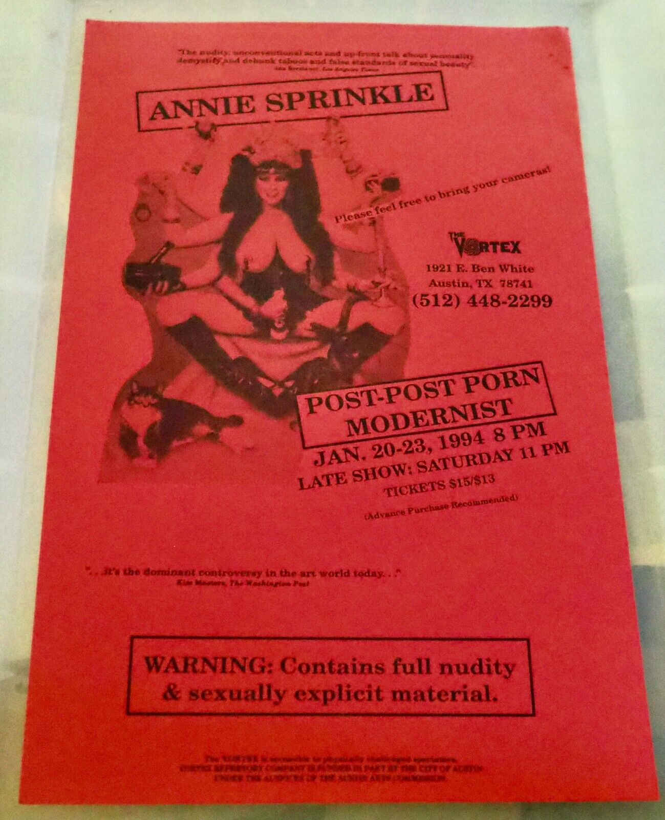 ANNIE SPRINKLES Post Porn MODERNIST Poster