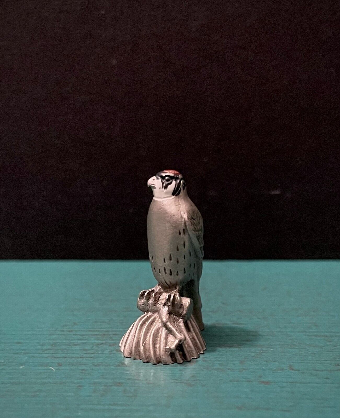 GS Lamb Pewter Red Necked Falcon Bird Watch Wildlife Audubon Diorama Figurine