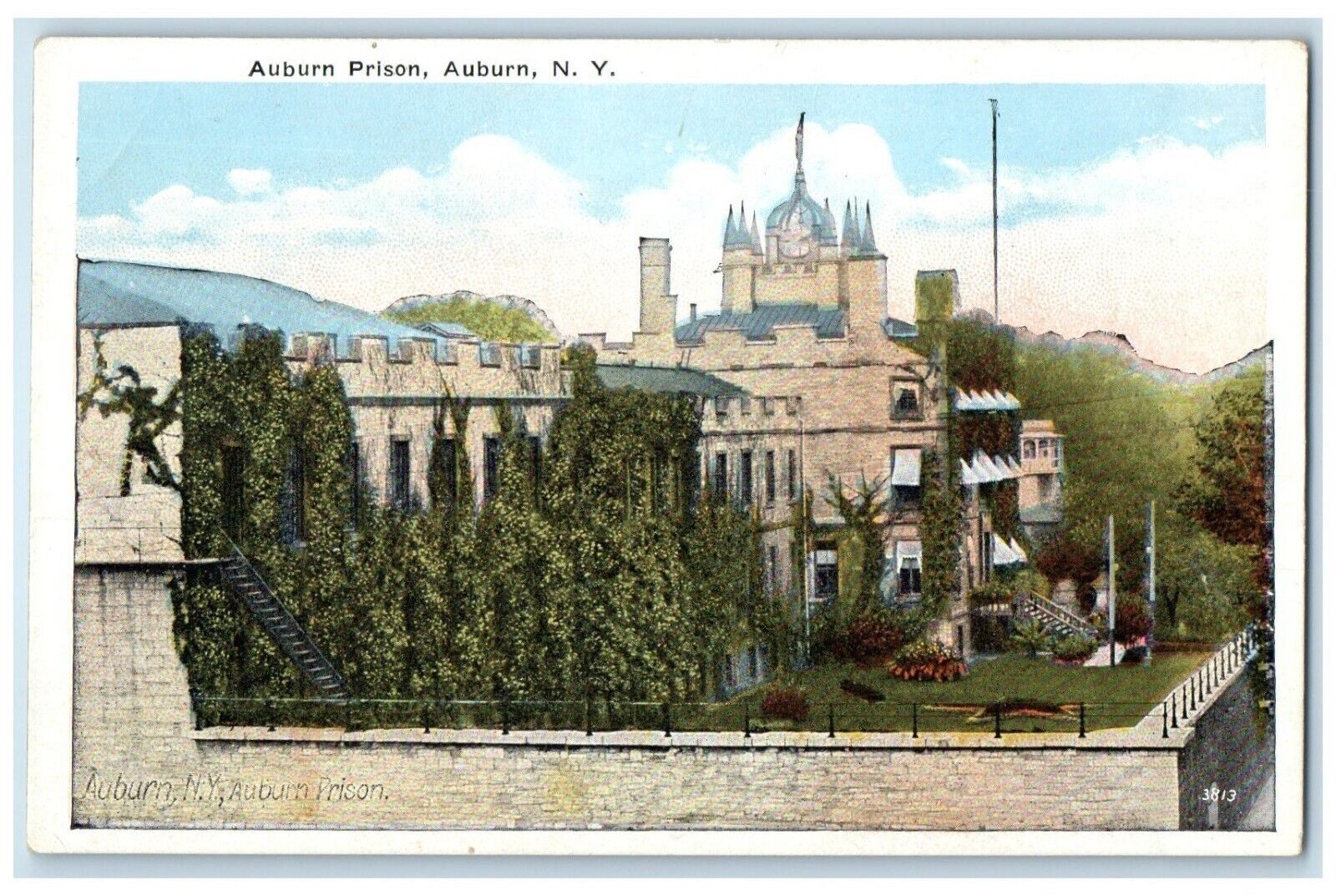 c1910's Auburn Prison Building Auburn New York NY Unposted Antique Postcard