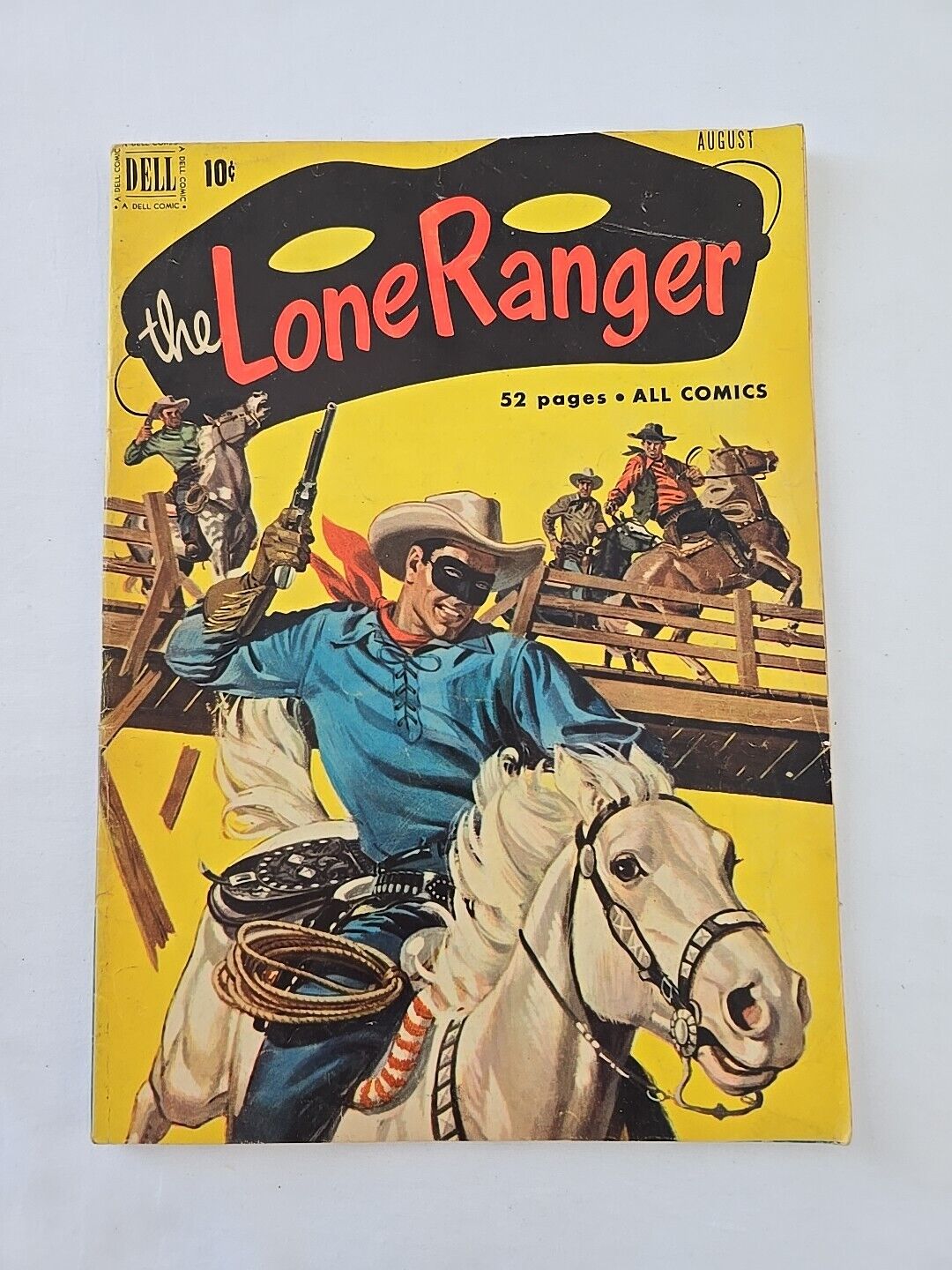 The Lone Ranger #38 (Aug 1951)  52-page Dell comic book painted cover