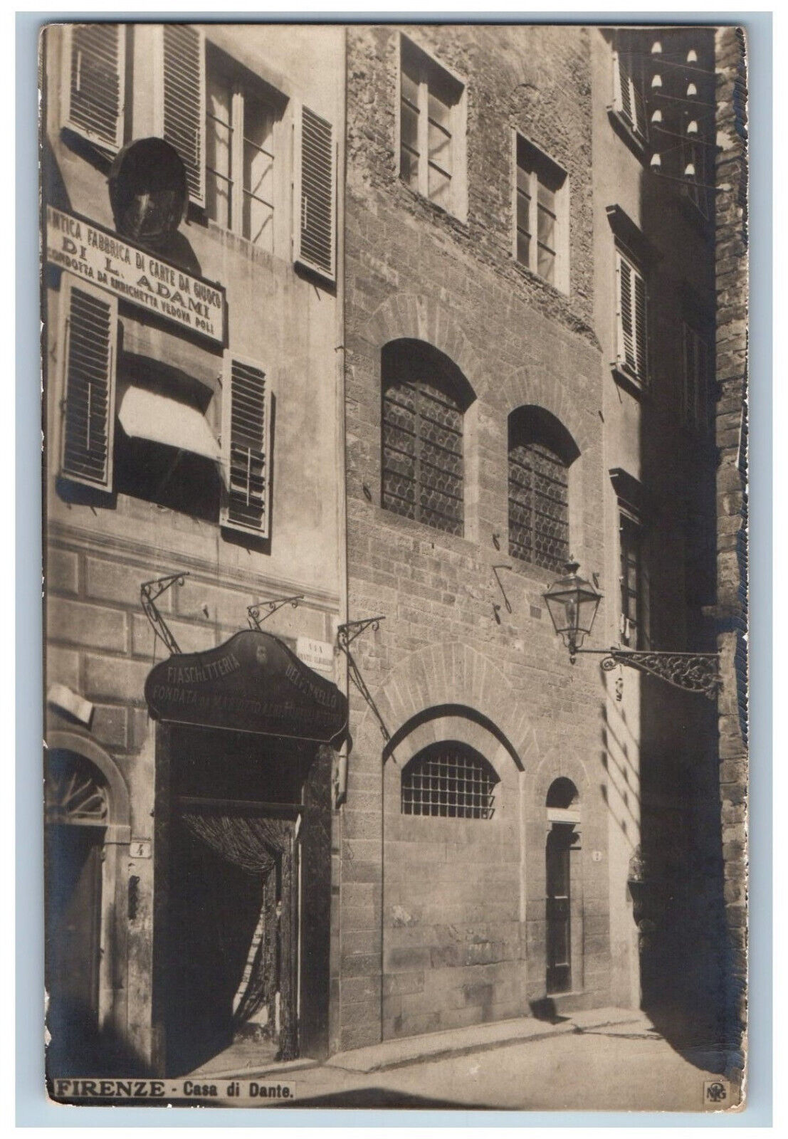 Florence Italy Postcard Dante's House c1905 Antique Unposted RPPC Photo