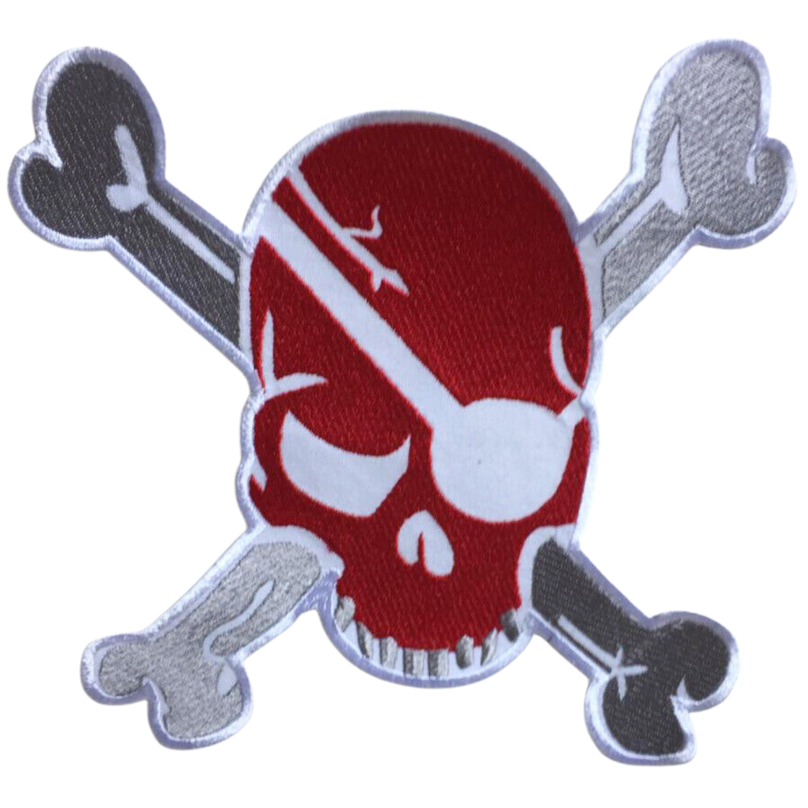 Pirate Skull Crossbone Art Badge Iron or sew on Embroidered Patch