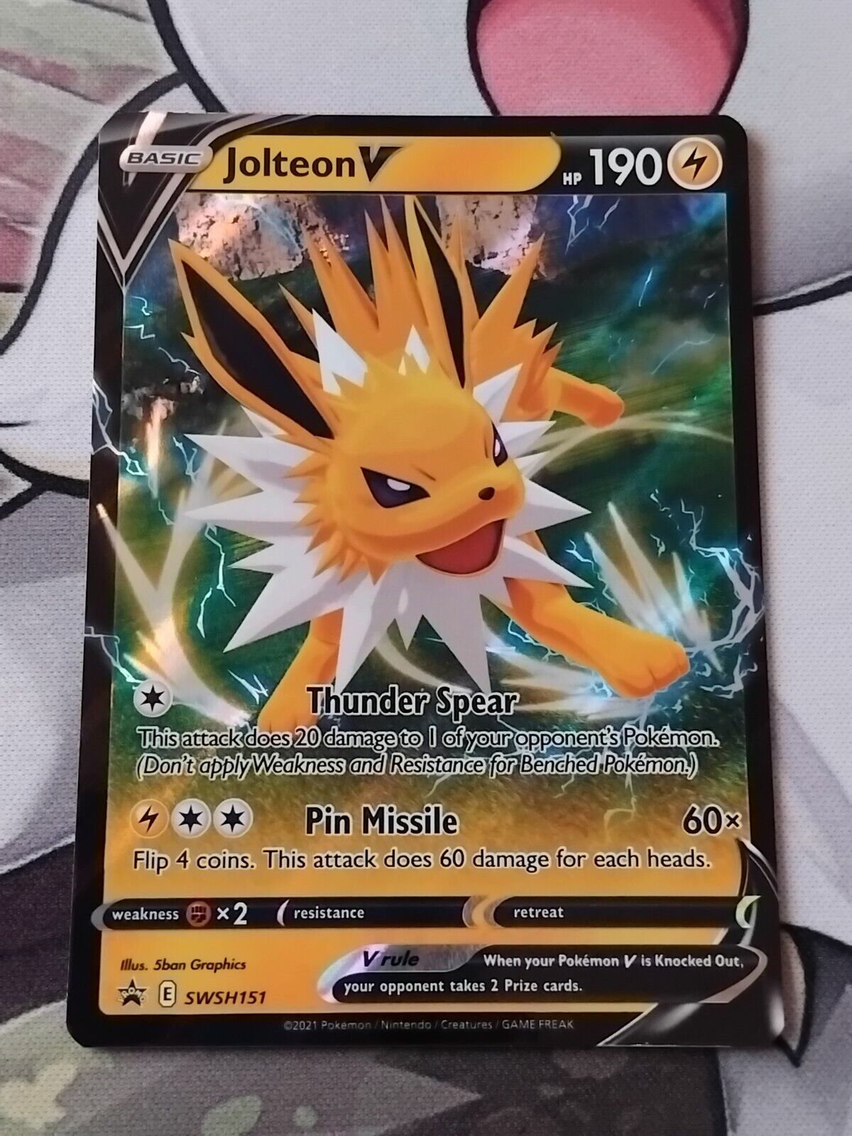 Pokemon Card Jolteon V SWSH151 Black Star Promo Near Mint