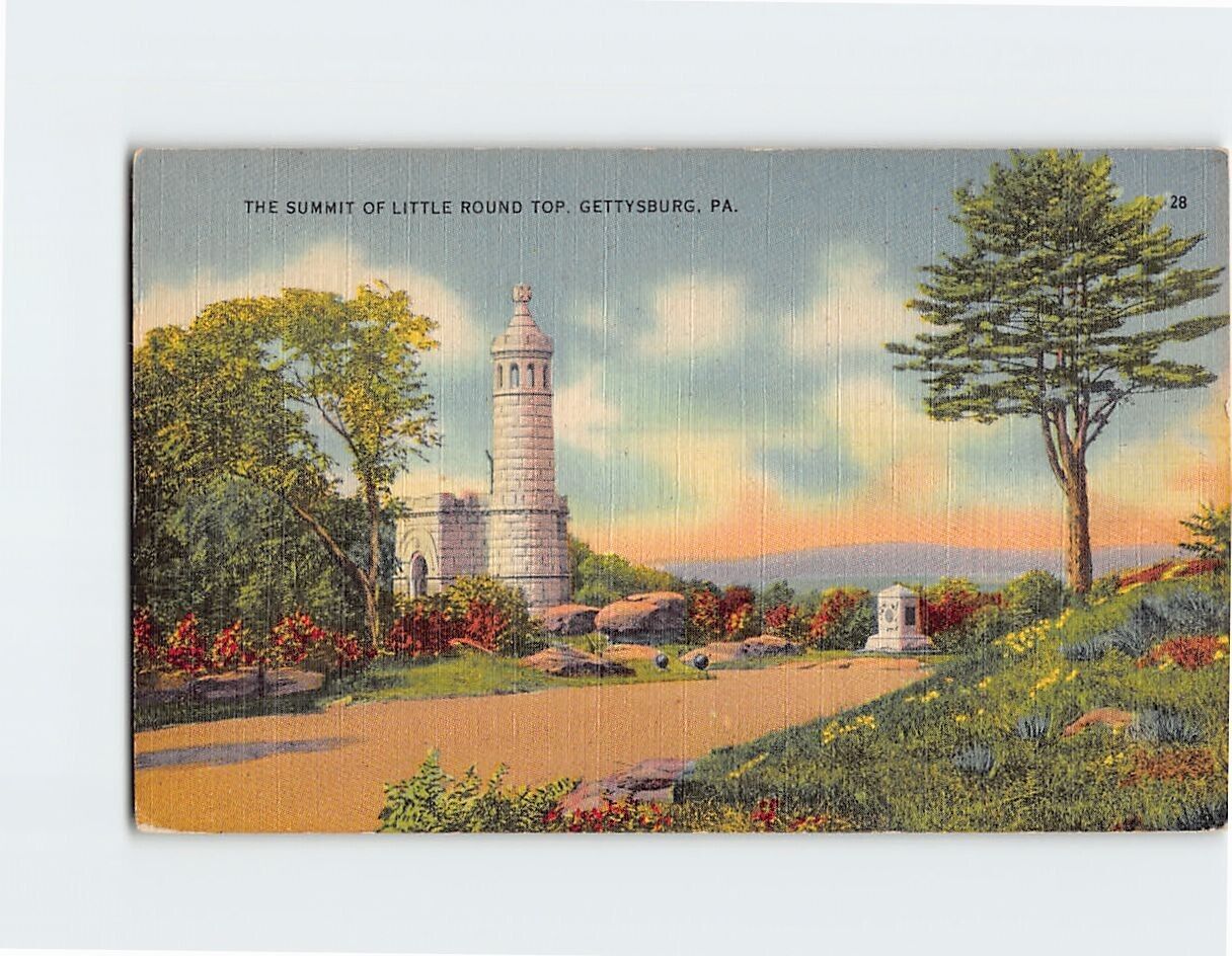 Postcard The Summit of Little Round Top Gettysburg Pennsylvania USA