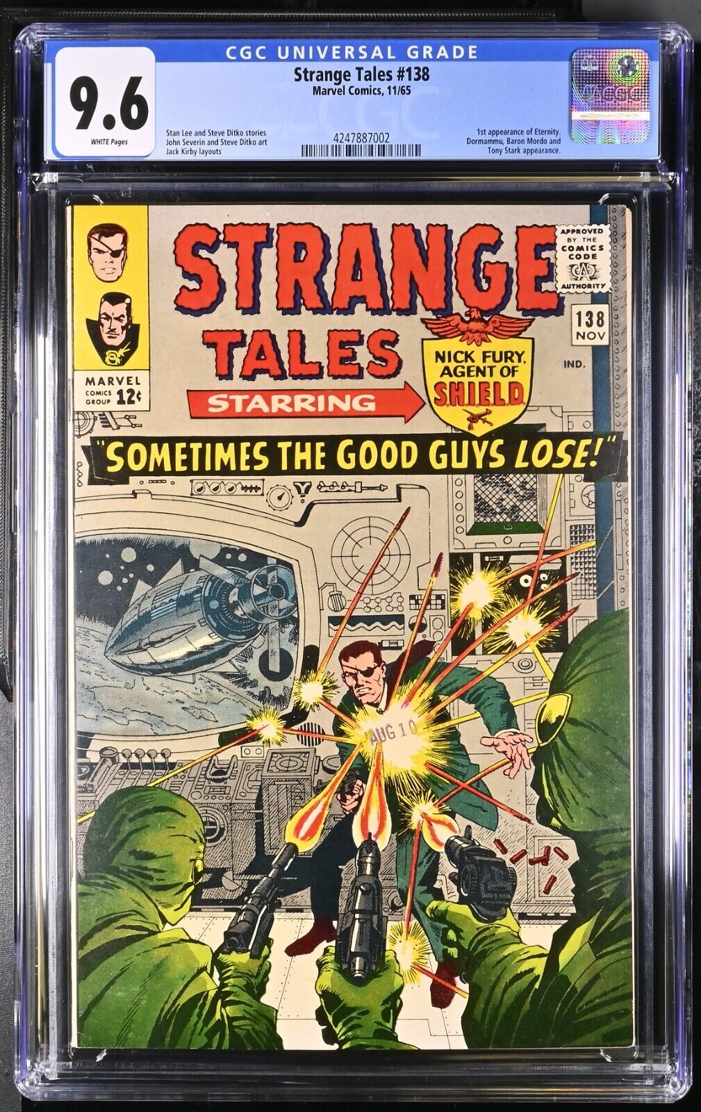 STRANGE TALES 138 CGC 9.6 WHITE PAGES 1st ETERNITY 💎 2nd TOP GRADE ONLY 3 9.8