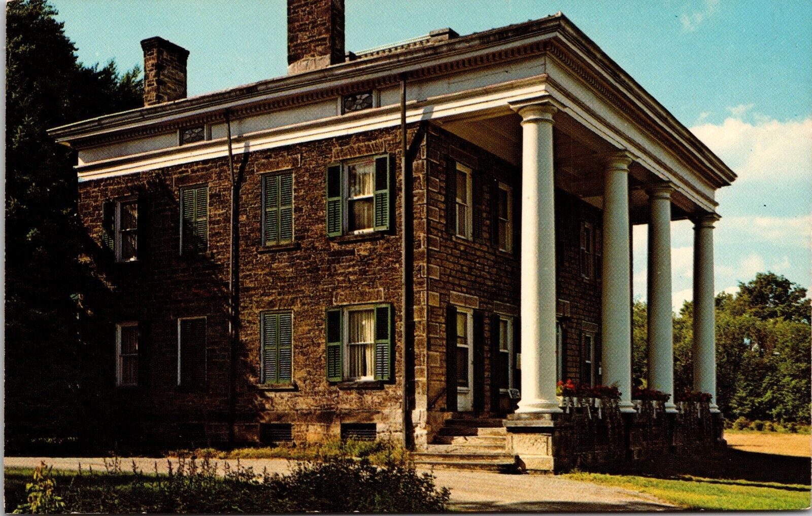 Perkins Mansion Akron OH Vintage Postcard Museum Ohio