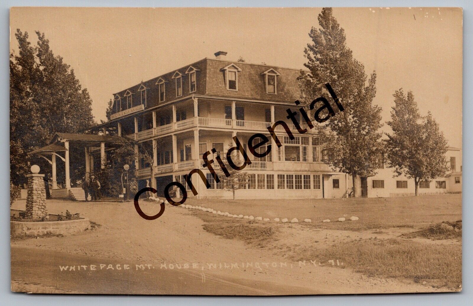 Real Photo Whiteface Mountain House Hotel At Wilmington NY New York RP RPPC K11