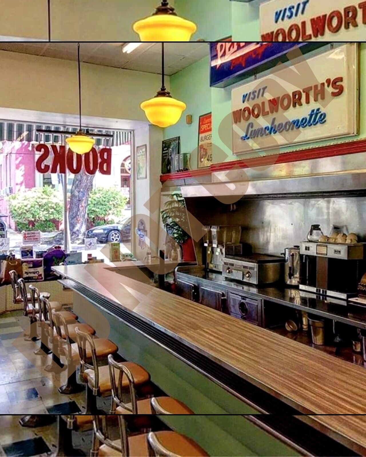 Vintage Woolworth's Luncheonette Diner Cafe Counter Collage 8x10 Photo