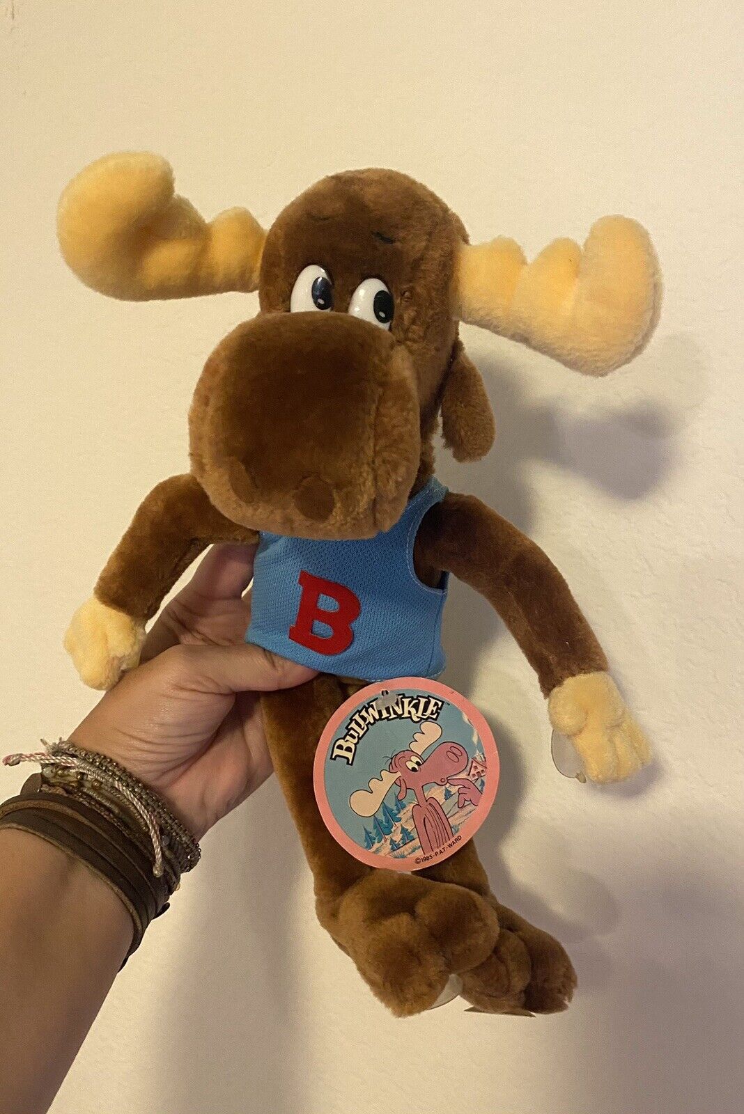 1985 Vintage Bullwinkle The Moose Suction Cup For Car Plush 12\