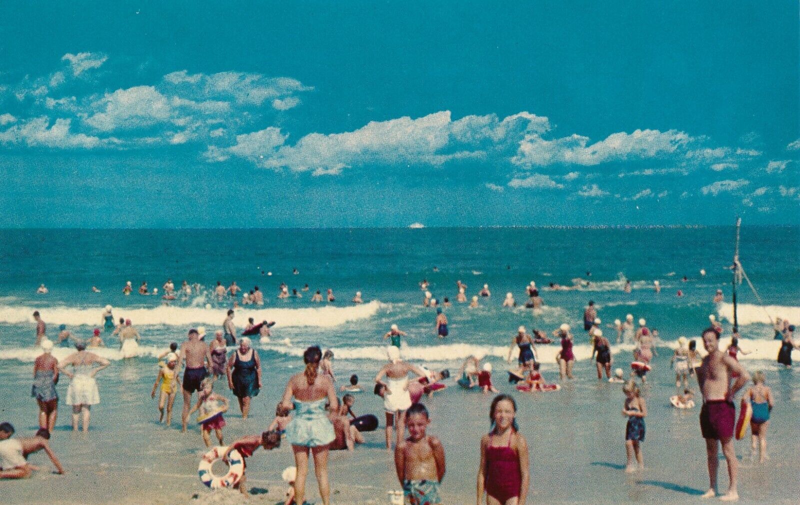 Greetings from Jekyll Island, Georgia beach at summertime vintage