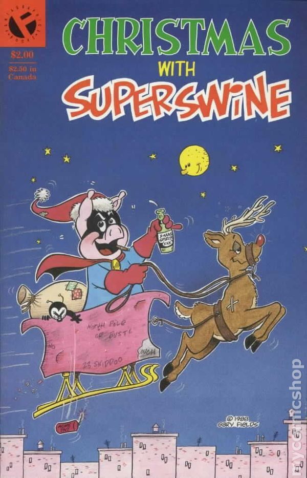 Christmas with Superswine #1 FN 1989 Stock Image