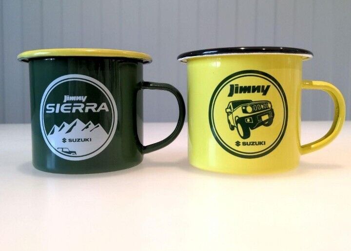 SUZUKI Jimny Sierra Enamel Mug Cup Set of 2 Novelty Rare New
