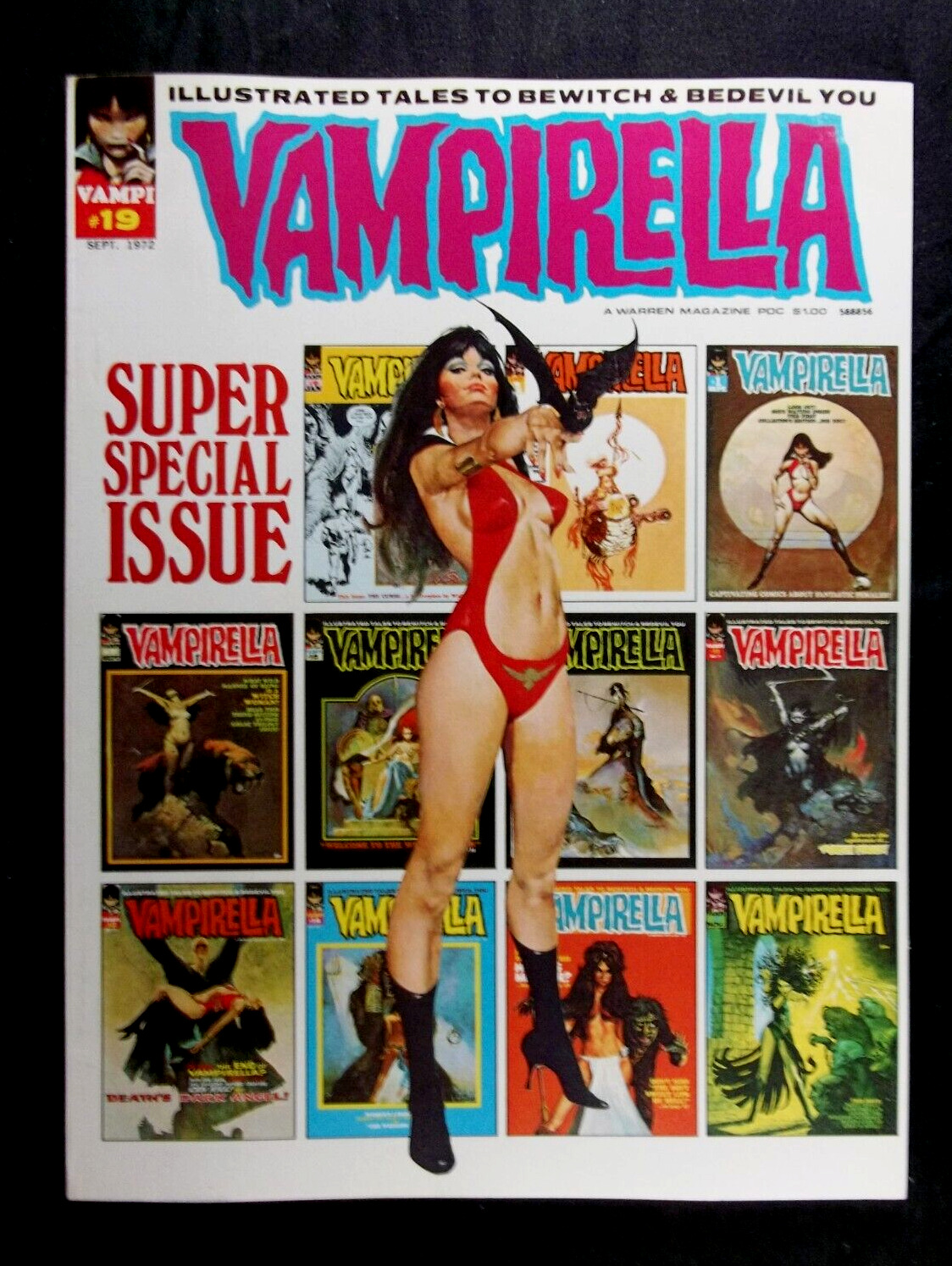 Vampirella #19 FN/VF 7.0 Jose Gonzalez Cover Art, Vintage Warren Magazine 1972