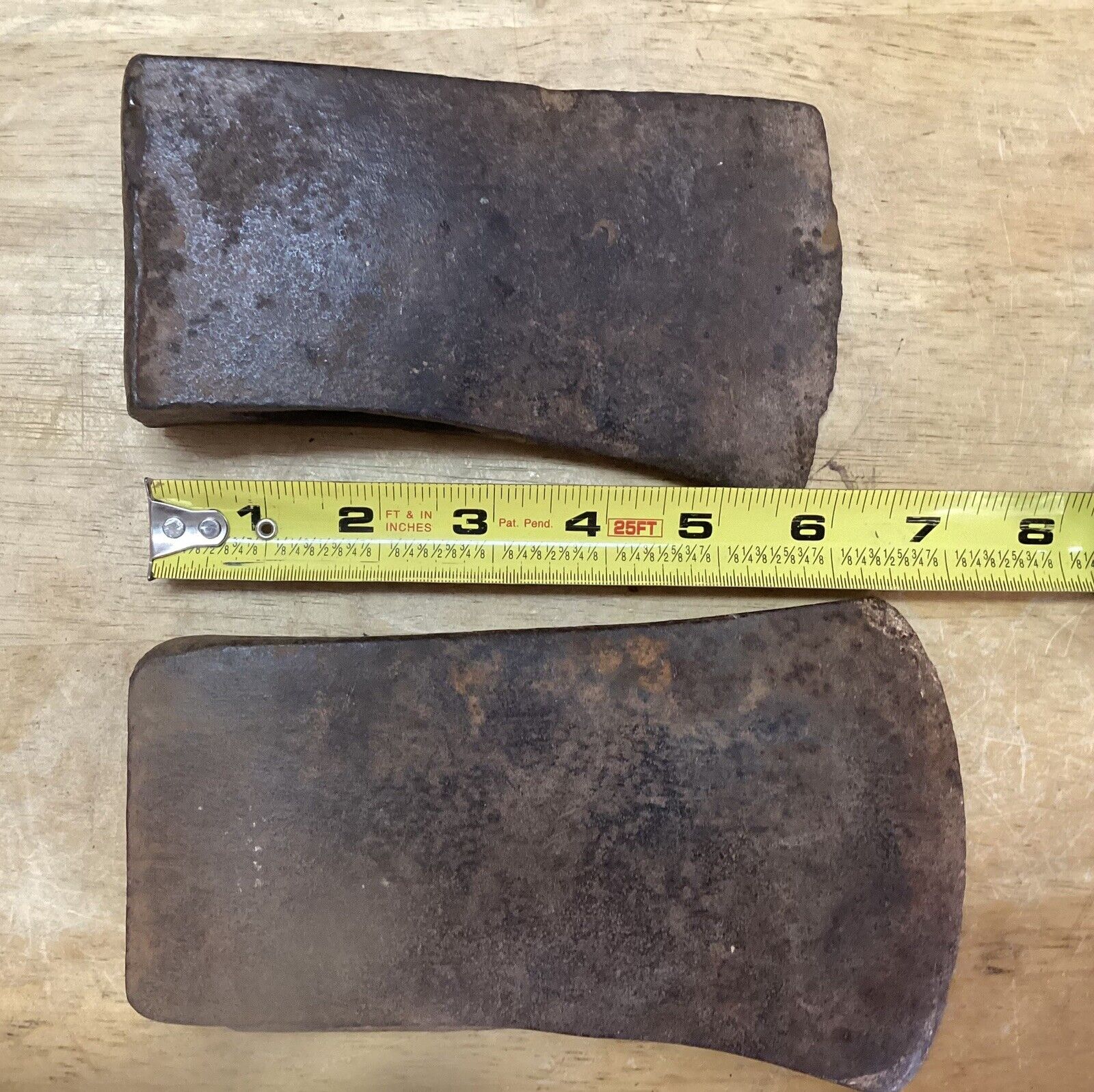Lot Of 2 Unbranded Single Bit Axe Heads 50.85 Oz And 49.8 Oz