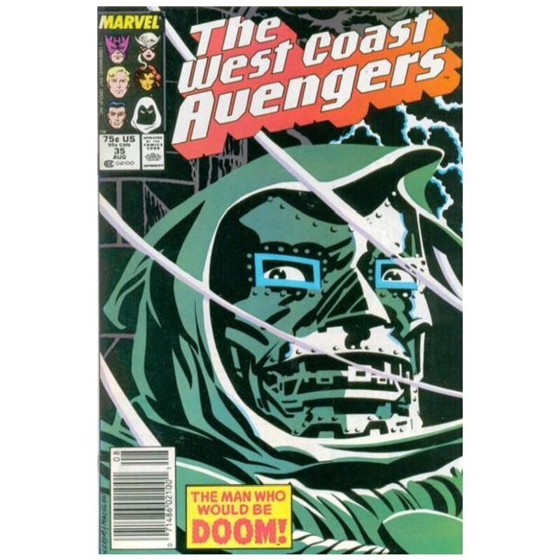 West Coast Avengers (1985 series) #35 Newsstand in VF minus. Marvel comics [c}