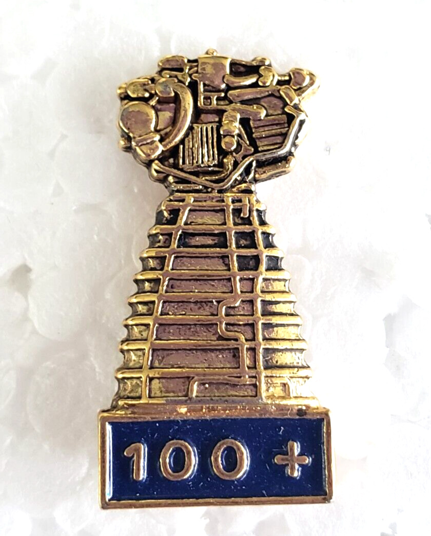 Vintage 100+ Nasa Space Shuttle Rocketdyne Enamel Gold Tone Tie Tack Pin 15/16\