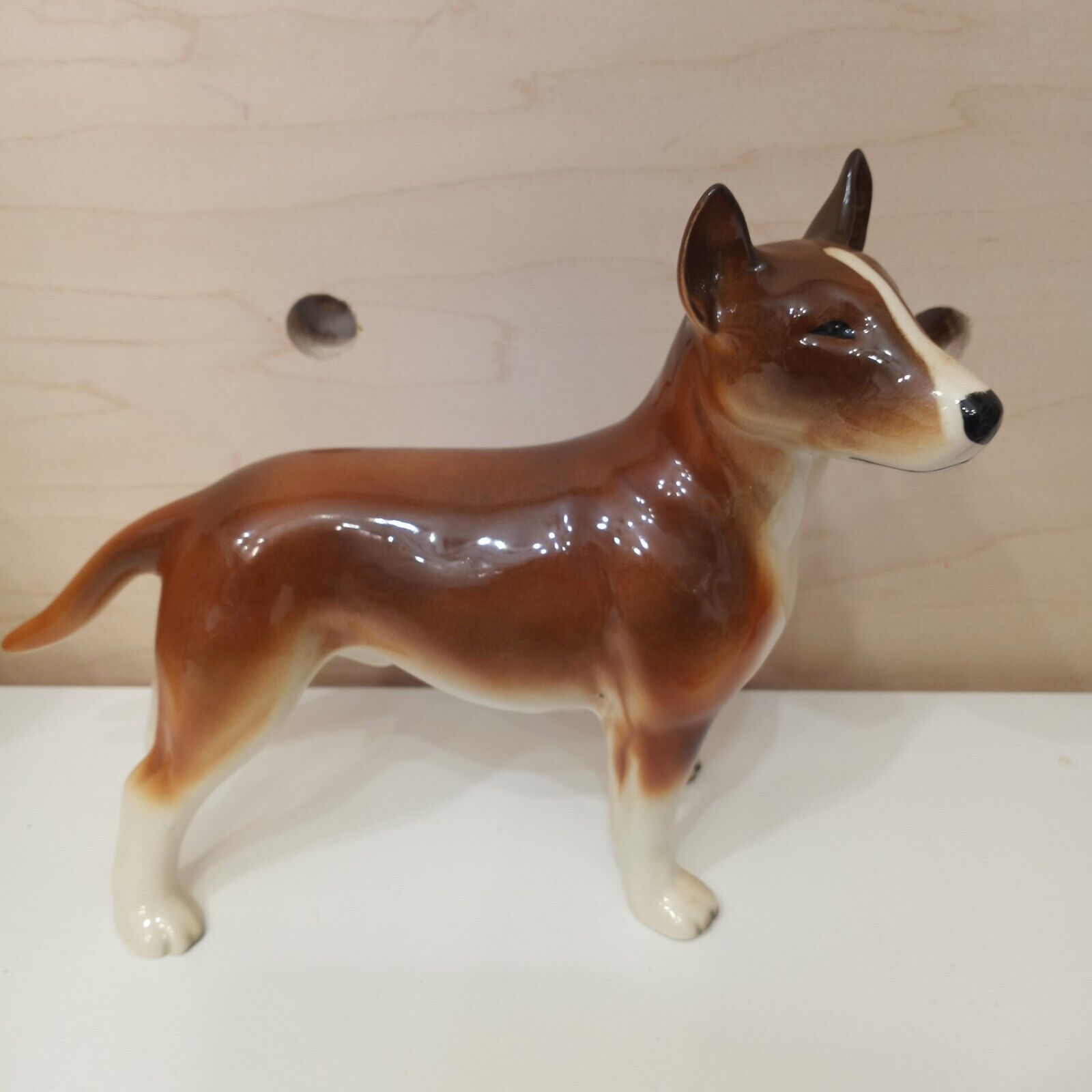 Vintage Bull Terrier Dog Puppy Statue Figurine. England