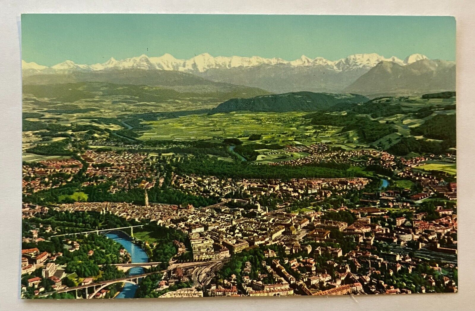 Vintage Postcard Bern Fliegeraufnahme