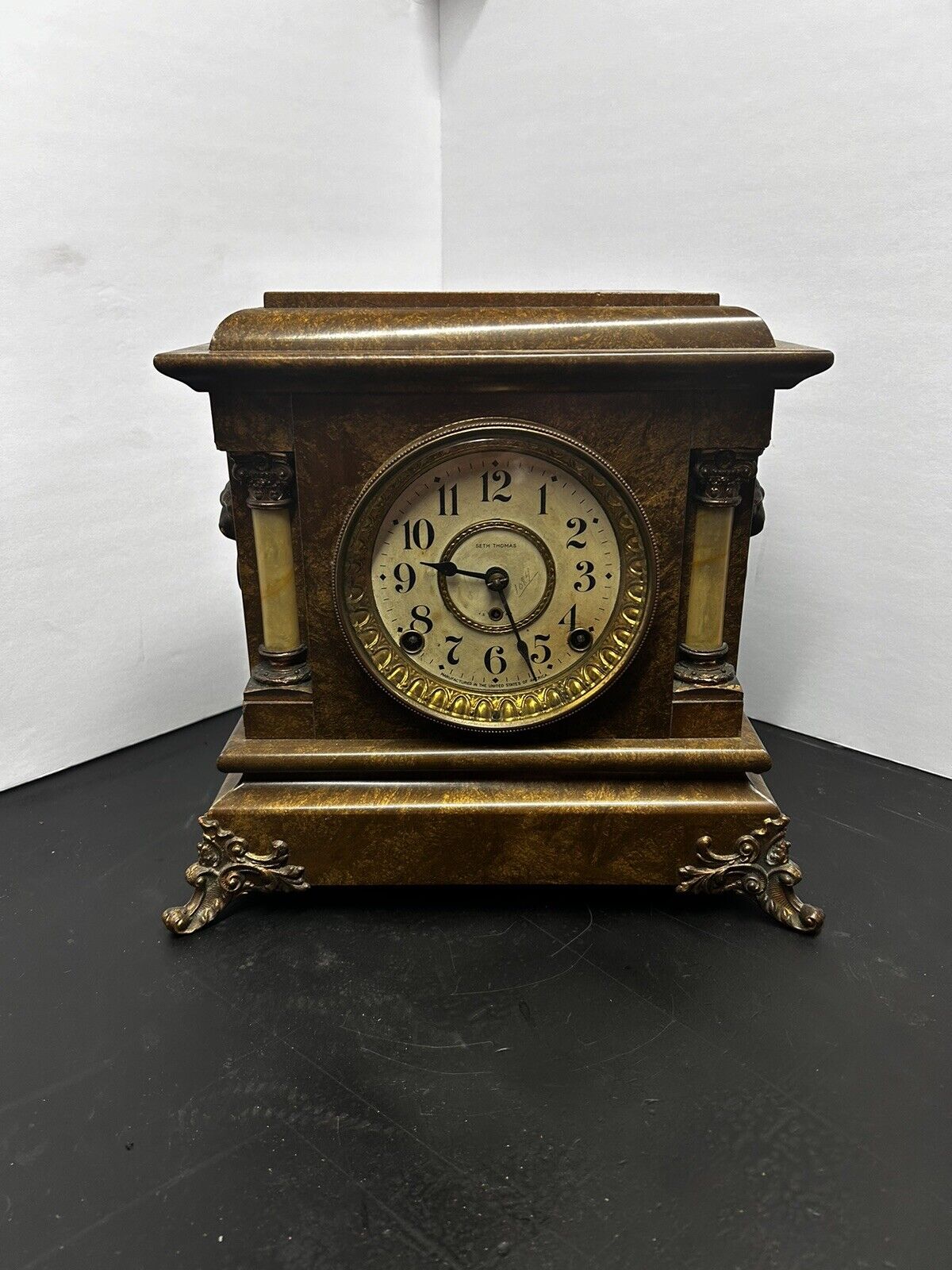Beautiful Vintage Antique Seth Thomas Mantel Clock No Key READ DESCRIPTION