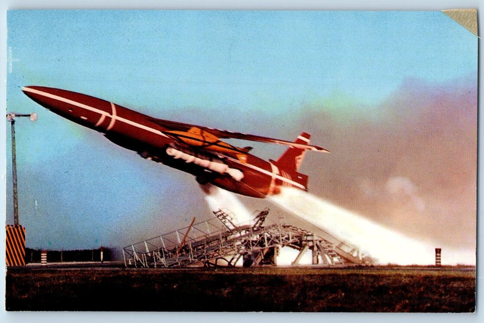 Cape Canaveral Florida Postcard Patrick Air Force Base Snark Blasts 1960 Vintage