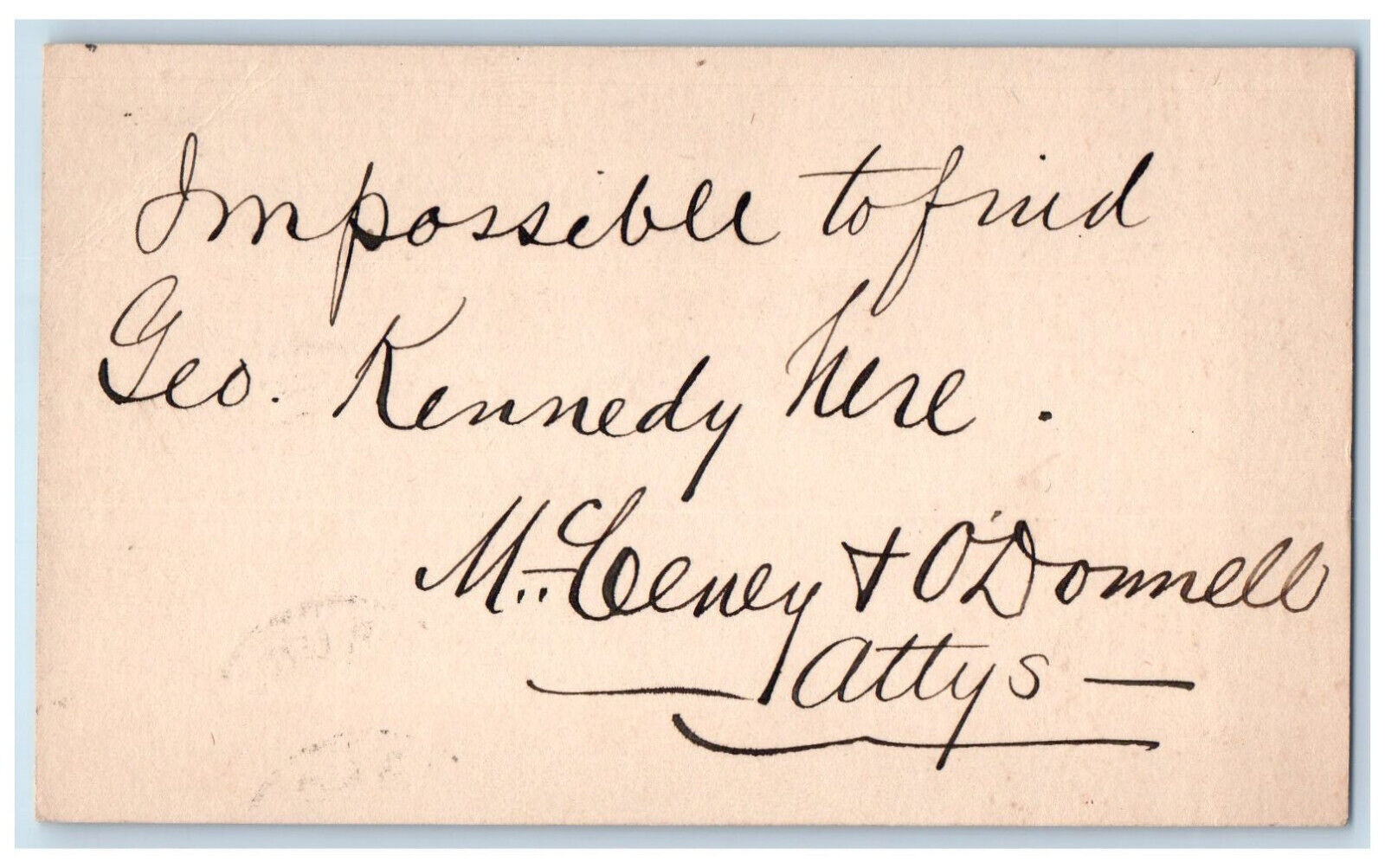 c1880\'s McCevey & O\'Donnell Dubuque Iowa IA Omaha Nebraska NE Postal Card